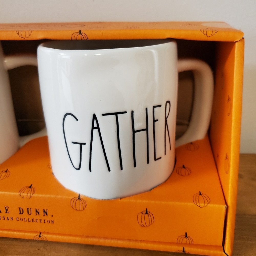 RAE DUNN | Mugs x 2 - Harvest and Gather (Thanksgiving / Fall) - Picture 4 of 6